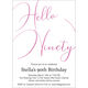 Hello Ninety Foil Birthday Invitations Image 3 of 8